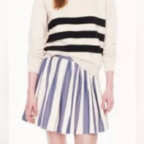 Maison Kitsuné Blue Striped Skater Skirt - Picture 3 of 8